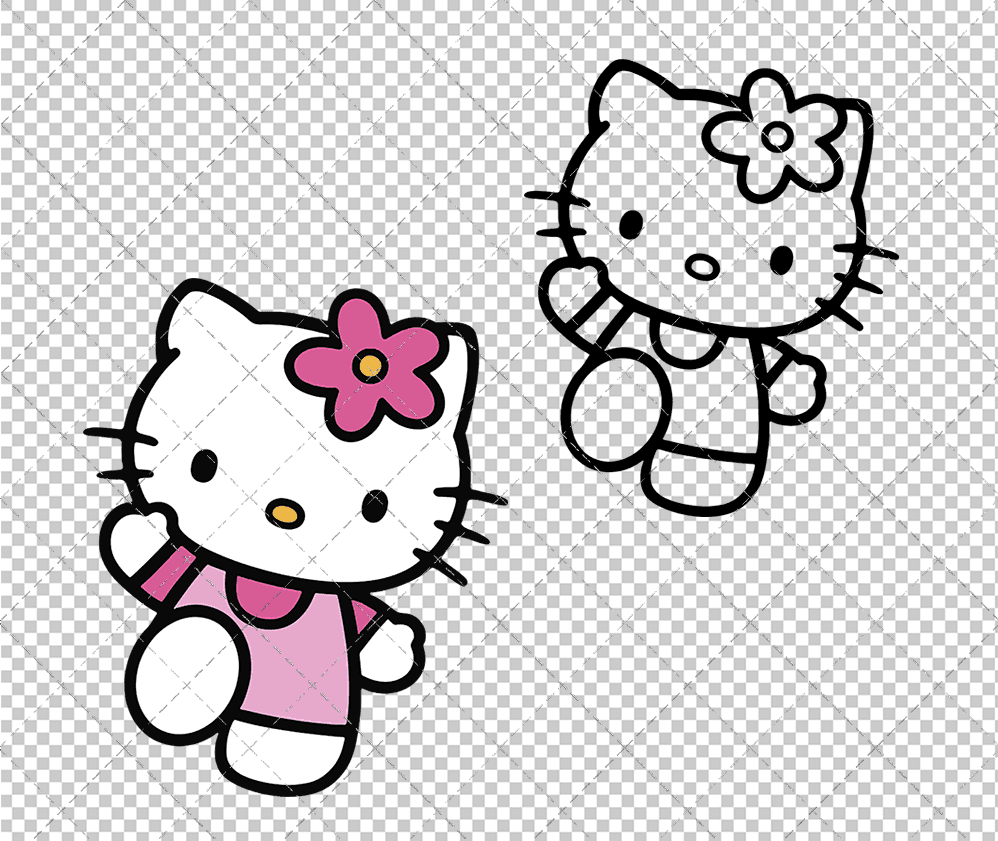 Hello Kitty - Sanrio 002, Svg, Dxf, Eps, Png SvgShopArt