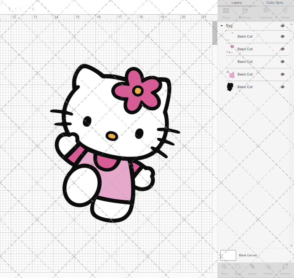 Hello Kitty - Sanrio 002, Svg, Dxf, Eps, Png SvgShopArt
