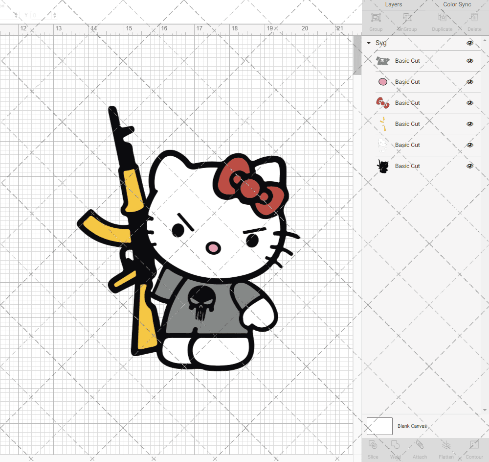 Hello Kitty - Sanrio 004, Svg, Dxf, Eps, Png SvgShopArt