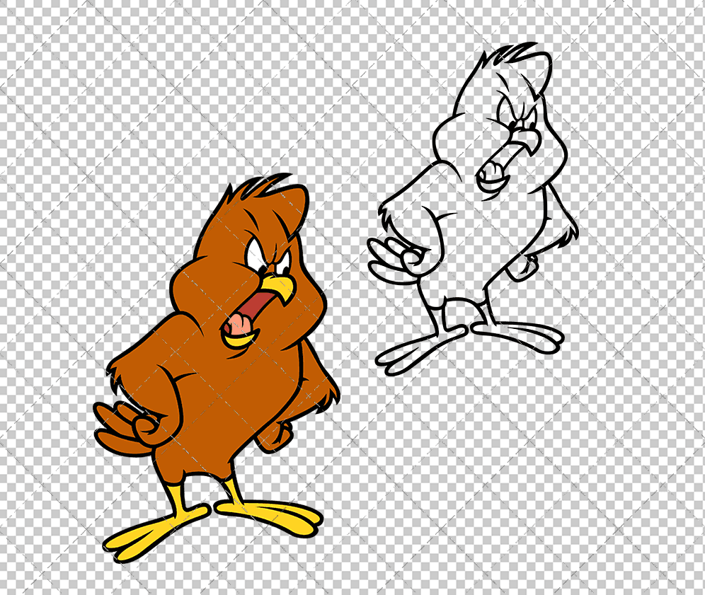 henery Henery Hawk - Looney Tunes 002, Svg, Dxf, Eps, Png - SvgShopArt