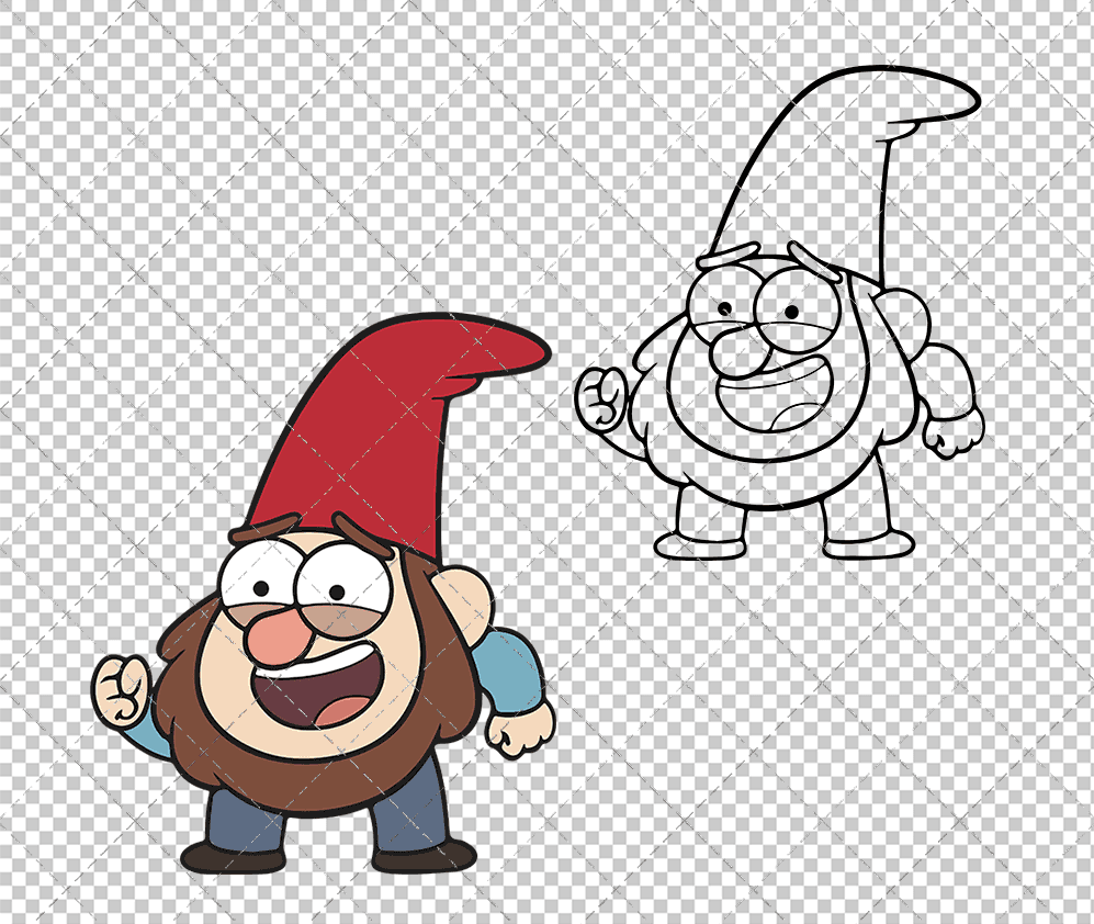 Jeff the Gnome - Gravity Falls, Svg, Dxf, Eps, Png SvgShopArt