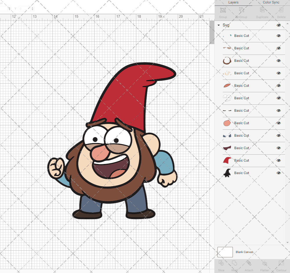 Jeff the Gnome - Gravity Falls, Svg, Dxf, Eps, Png SvgShopArt