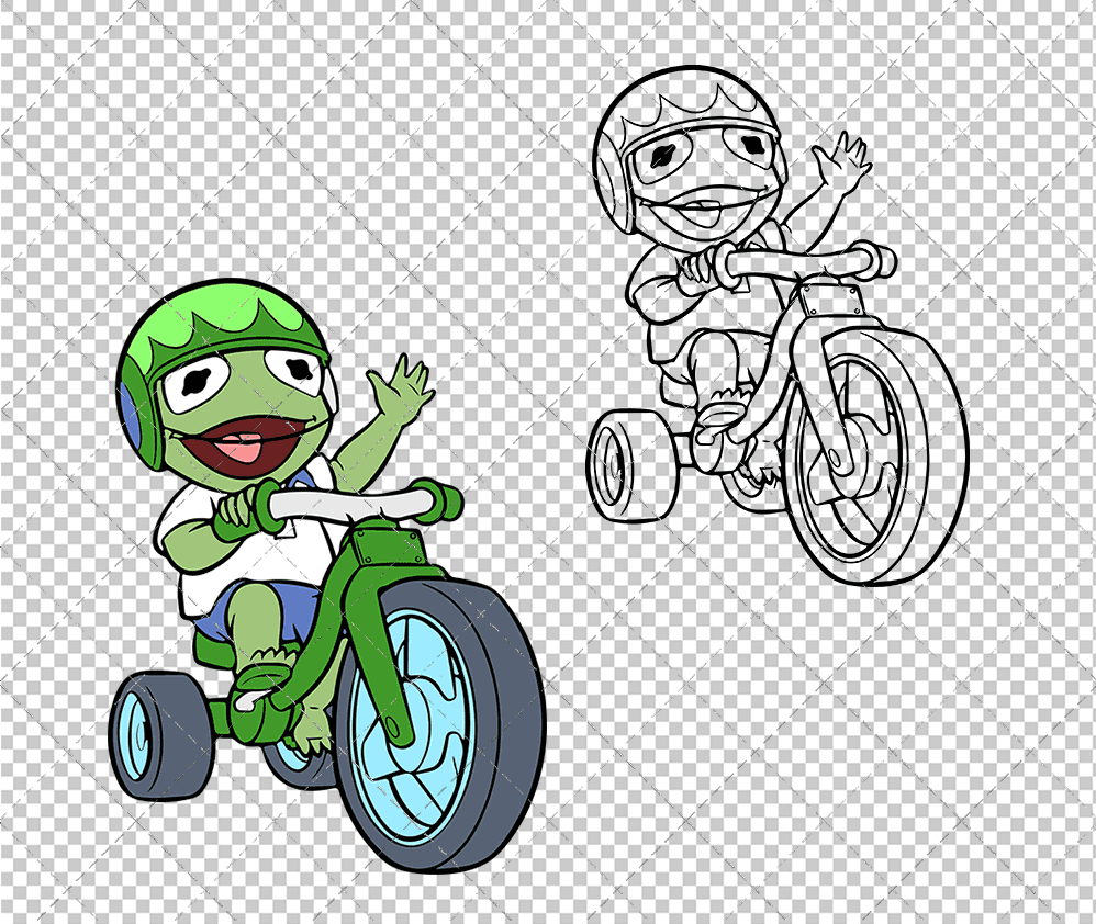Kermit The Frog - Muppet Babies, Svg, Dxf, Eps, Png SvgShopArt