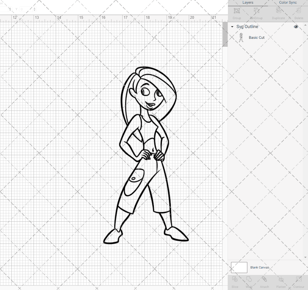 Kim Possible, Svg, Dxf, Eps, Png SvgShopArt