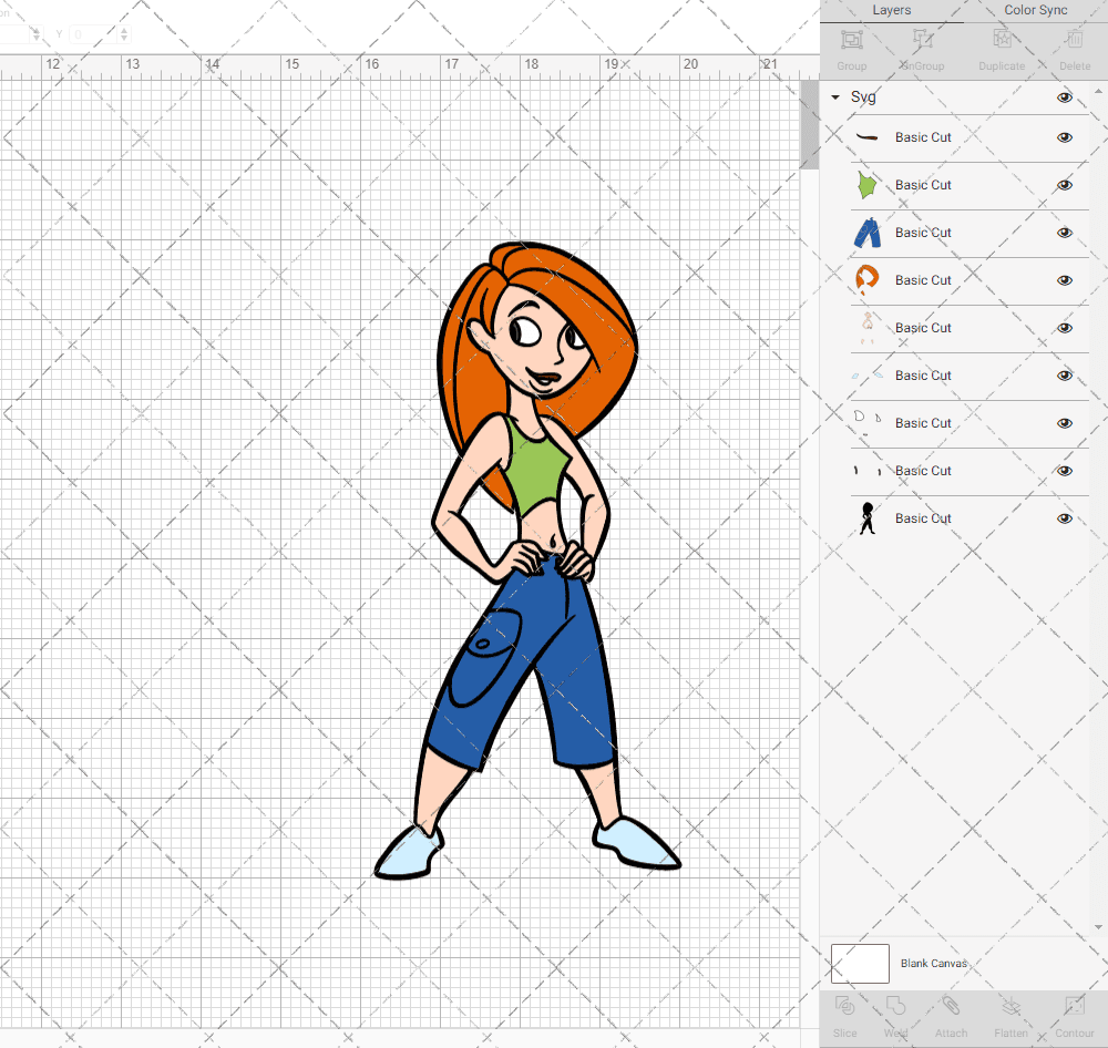 Kim Possible, Svg, Dxf, Eps, Png SvgShopArt