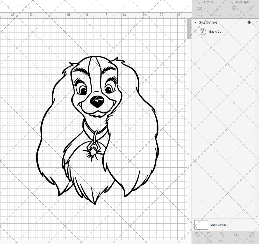 Lady - Lady and the Tramp, Svg, Dxf, Eps, Png SvgShopArt