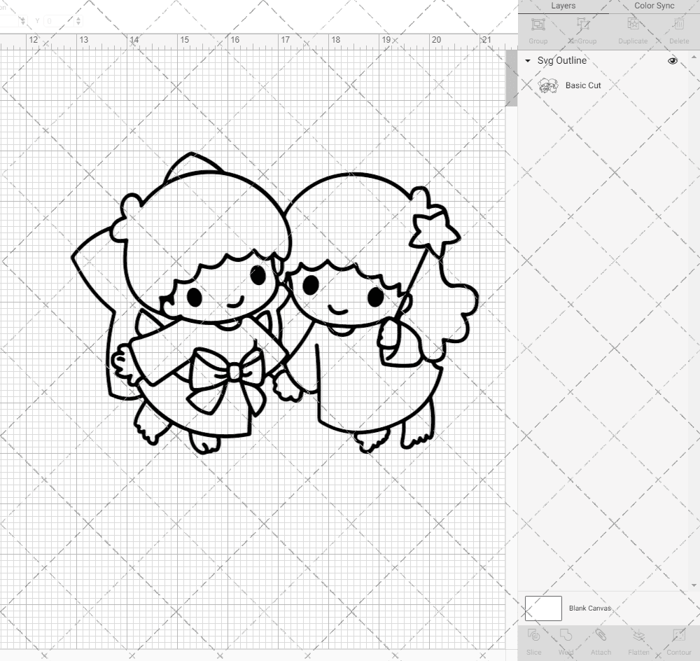 Little Twin Stars - Sanrio, Svg, Dxf, Eps, Png SvgShopArt