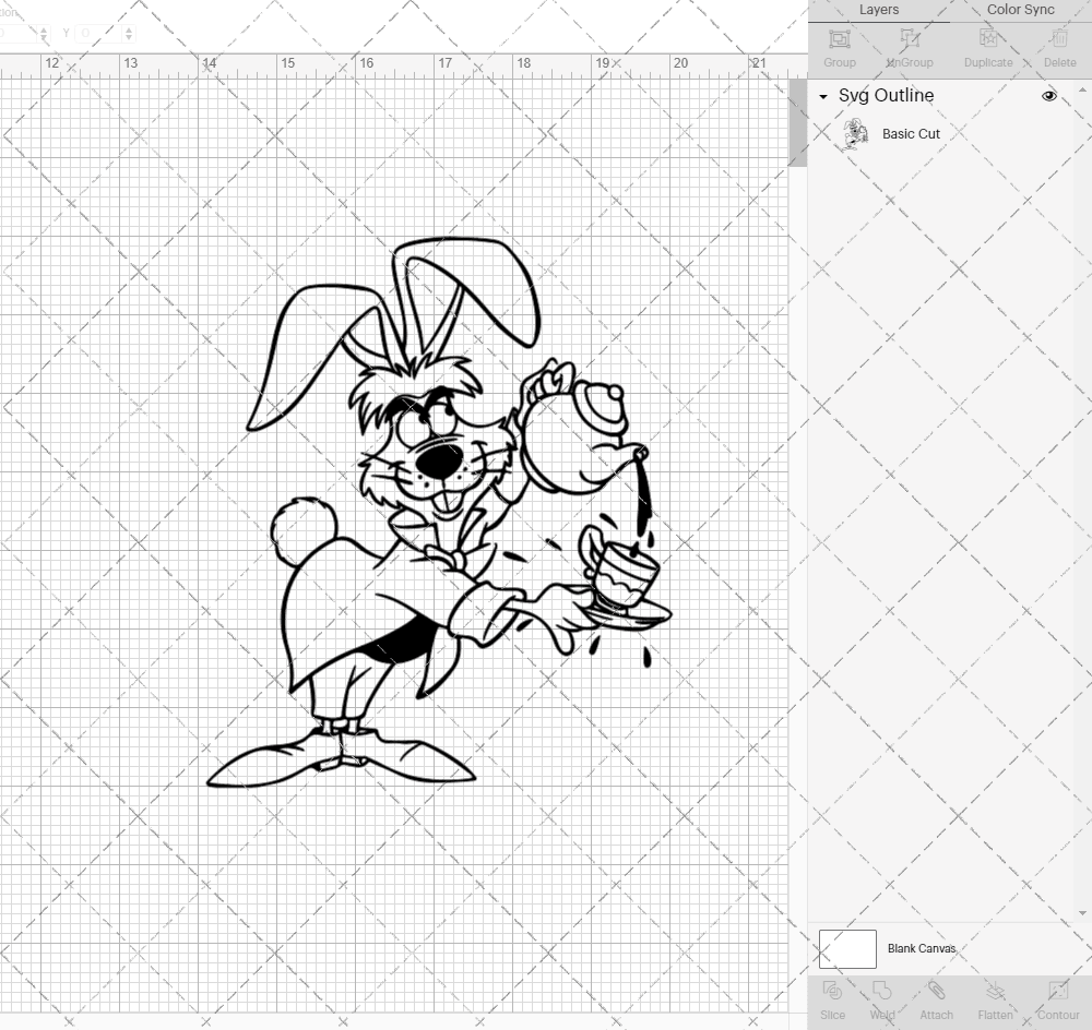 March Hare - Alice in Wonderland, Svg, Dxf, Eps, Png SvgShopArt