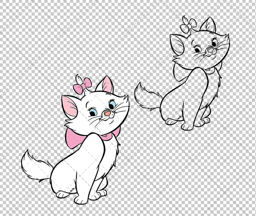 Marie - The Aristocats 002, Svg, Dxf, Eps, Png SvgShopArt