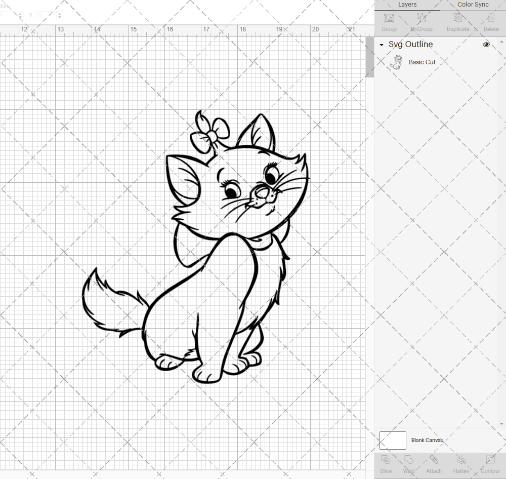 Marie - The Aristocats 002, Svg, Dxf, Eps, Png SvgShopArt