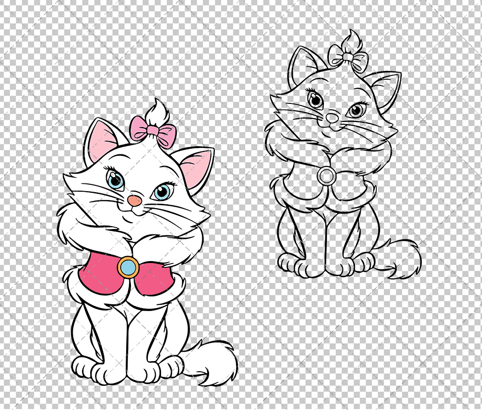Marie - The Aristocats 009, Svg, Dxf, Eps, Png SvgShopArt