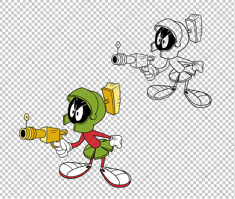 Marvin The Martian - Looney Tunes 005, Svg, Dxf, Eps, Png SvgShopArt