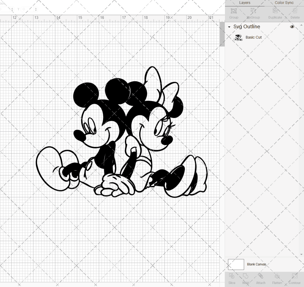 Mickey Mouse and Minnie Mouse, Svg, Dxf, Eps, Png SvgShopArt