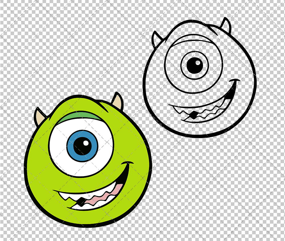 Mike Wazowski - Monsters University 003, Svg, Dxf, Eps, Png SvgShopArt