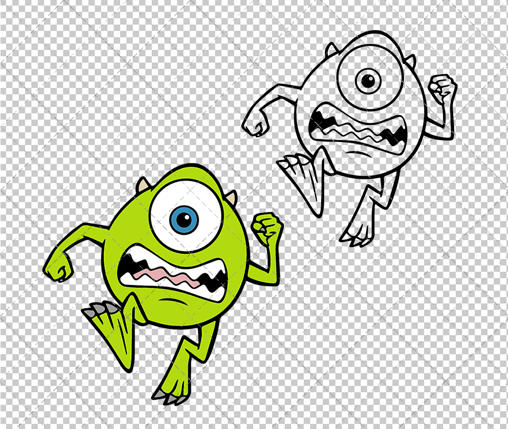 mike wazowski from monsters inc Mike Wazowski - Monsters University 004, Svg, Dxf, Eps, Png