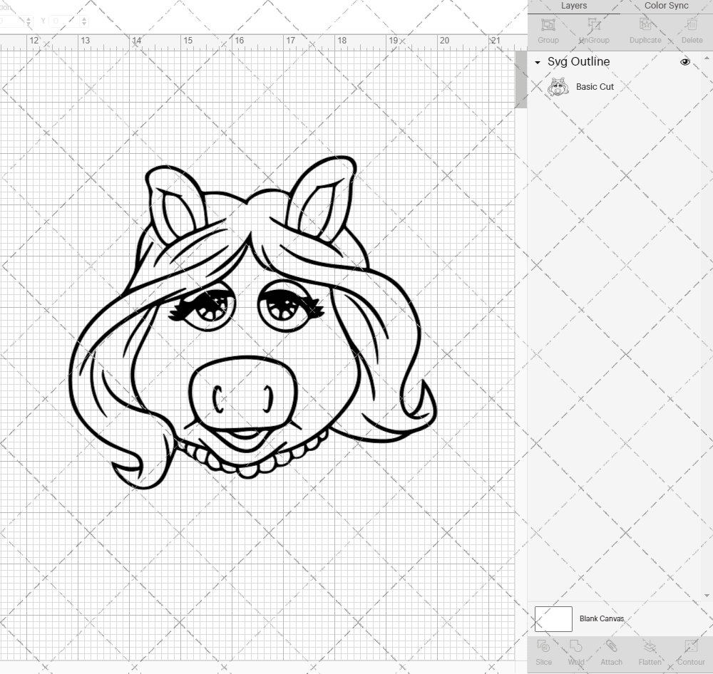 Miss Piggy - The Muppet, Svg, Dxf, Eps, Png SvgShopArt