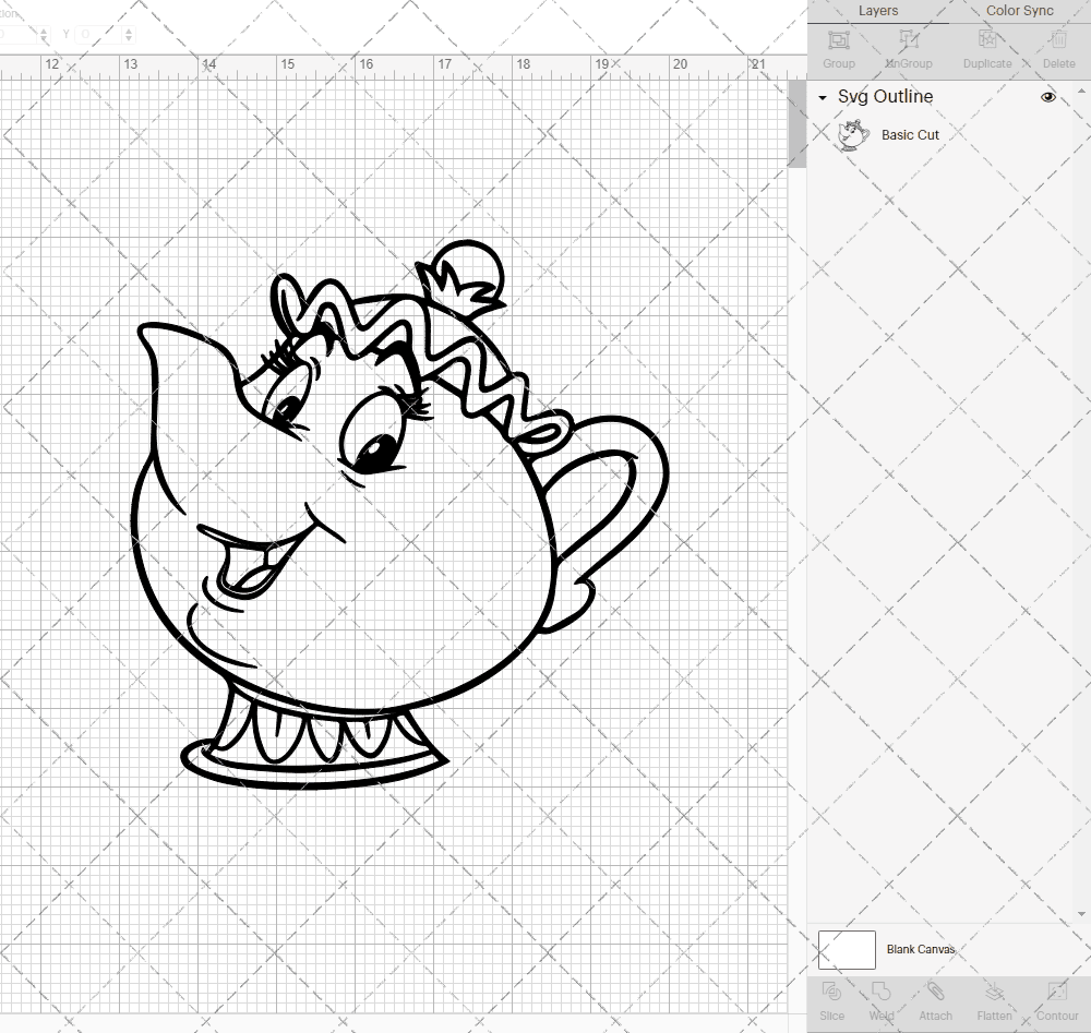Mrs Potts - Beauty and the Beast, Svg, Dxf, Eps, Png SvgShopArt