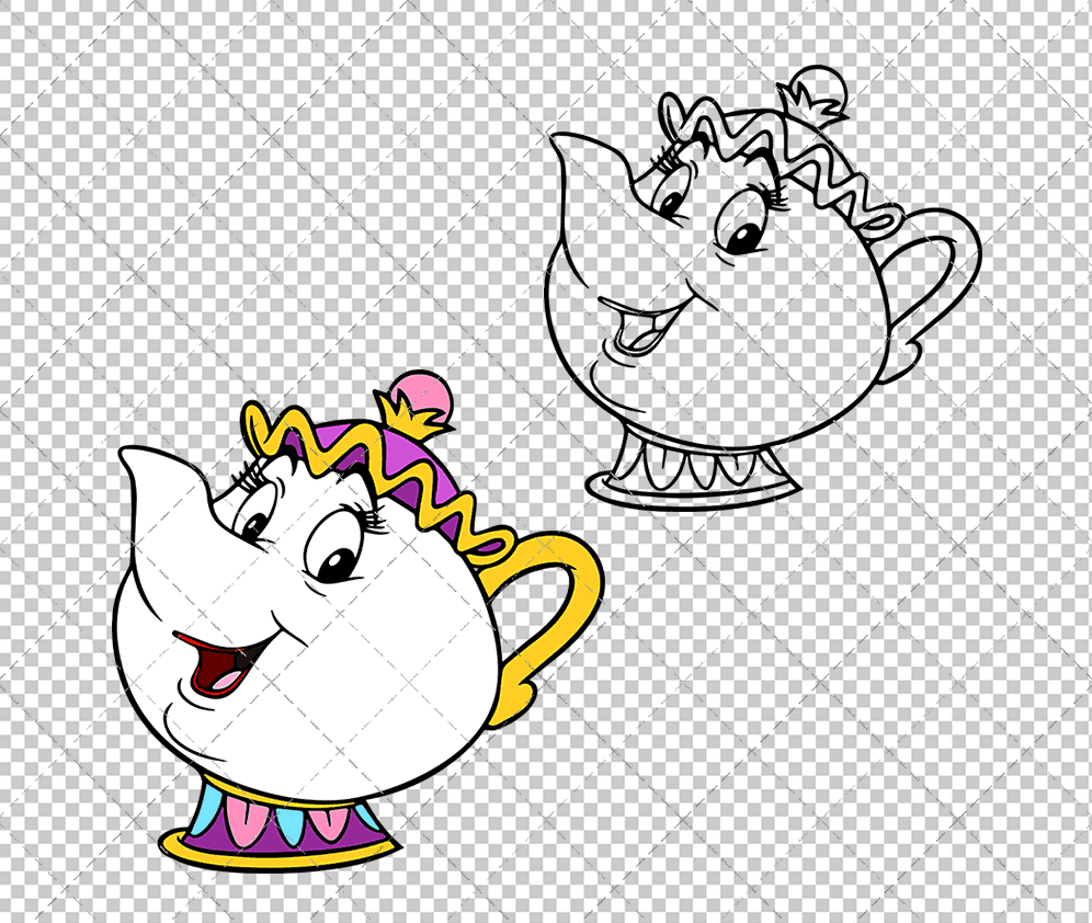 Mrs Potts - Beauty and the Beast, Svg, Dxf, Eps, Png SvgShopArt