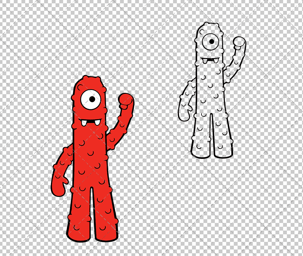 Muno - Yo Gabba Gabba, Svg, Dxf, Eps, Png SvgShopArt