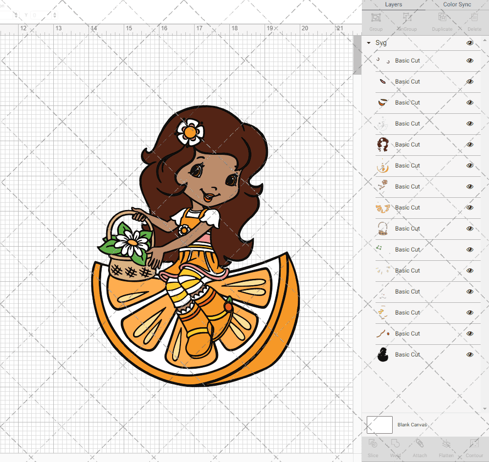 Orange Blossom - Strawberry Shortcake, Svg, Dxf, Eps, Png SvgShopArt
