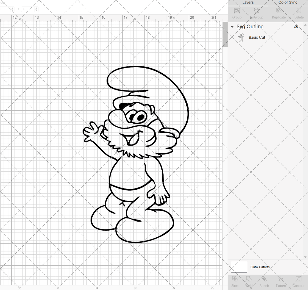 Papa Smurf - The Smurfs 003, Svg, Dxf, Eps, Png SvgShopArt