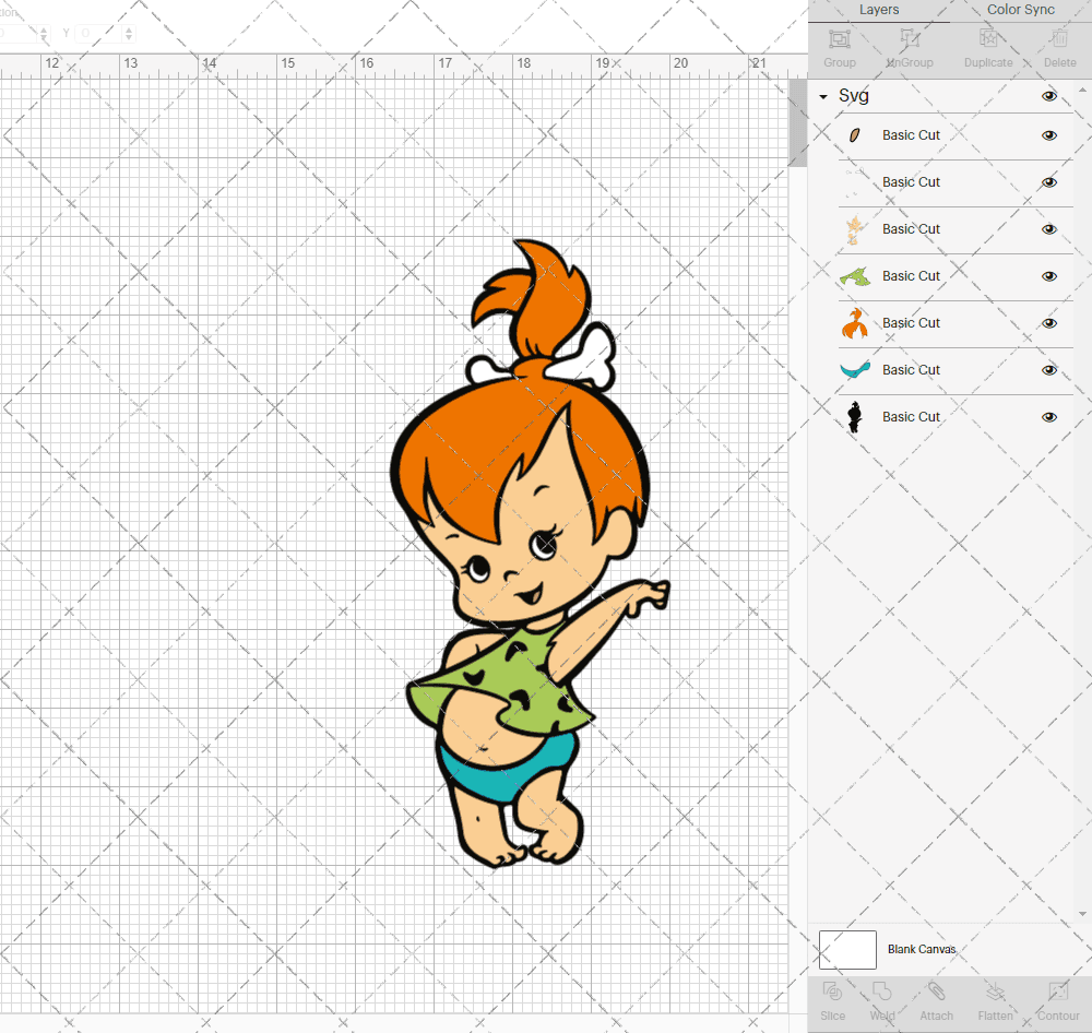 Pebbles Flintstone - The Flintstone, Svg, Dxf, Eps, Png SvgShopArt