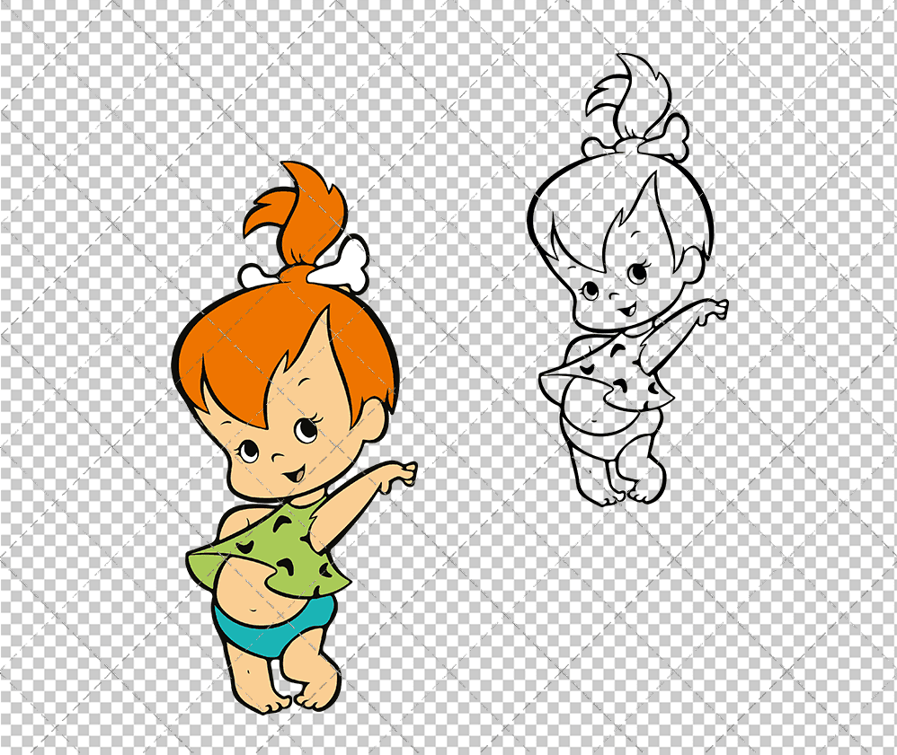 Pebbles Flintstone - The Flintstone, Svg, Dxf, Eps, Png SvgShopArt