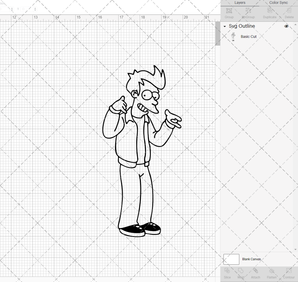 Philip J. Fry - Futurama 002, Svg, Dxf, Eps, Png SvgShopArt