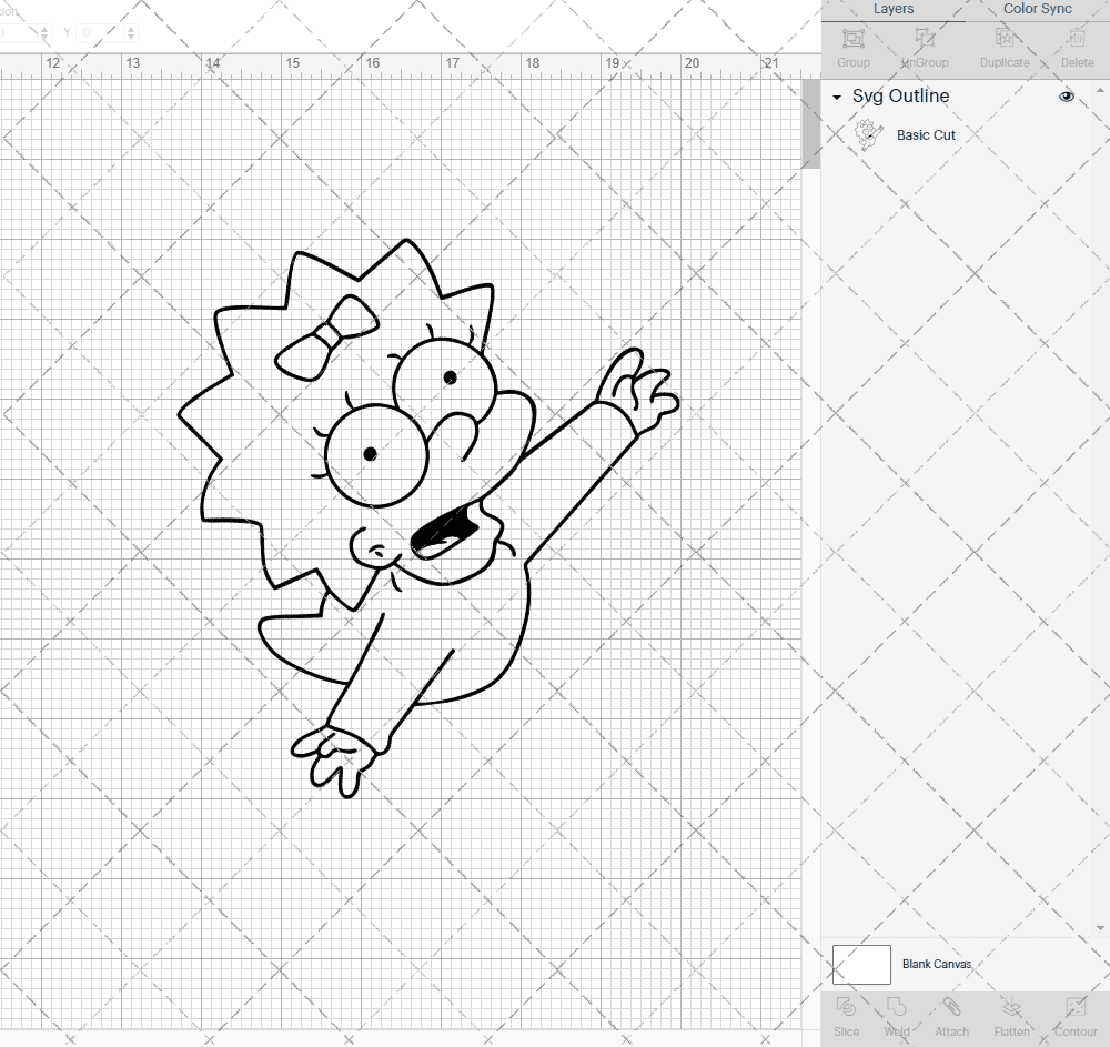 Simpson - The SimpsonsMaggie 004, Svg, Dxf, Eps, Png SvgShopArt
