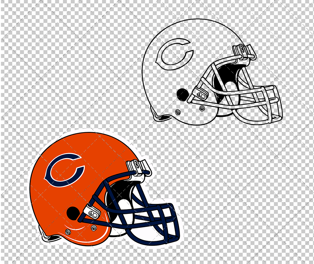 bears football helmet Chicago Bears Helmet 2022, Svg, Dxf, Eps, Png