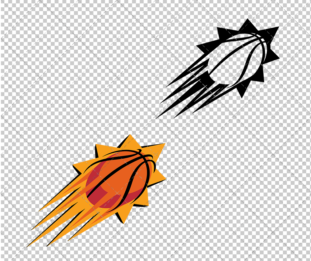 Phoenix Suns Alternate 2000 003, Svg, Dxf, Eps, Png - SvgShopArt