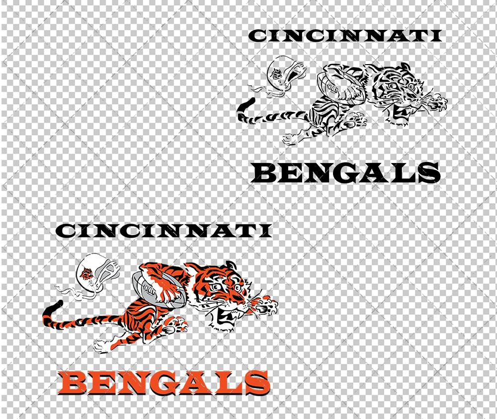 Cincinnati Bengals Alternate 1968, Svg, Dxf, Eps, Png - SvgShopArt