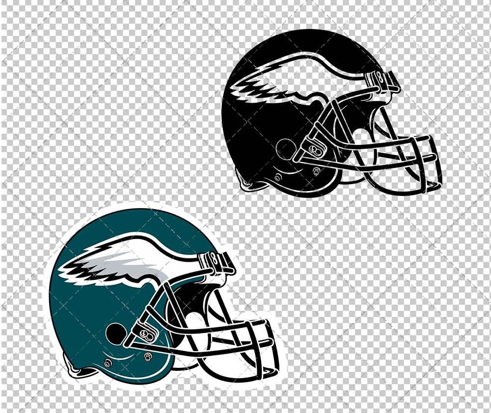 eagles helmet football Philadelphia Eagles Helmet 1996 002, Svg, Dxf, Eps, Png