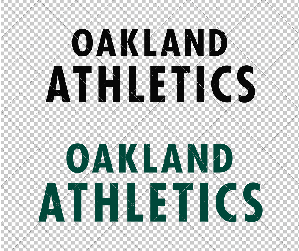 Oakland Athletics Wordmark 1993 002, Svg, Dxf, Eps, Png - SvgShopArt