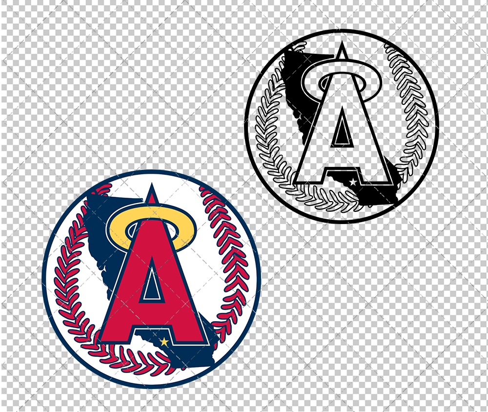 Los Angeles Angels 1986, Svg, Dxf, Eps, Png - SvgShopArt