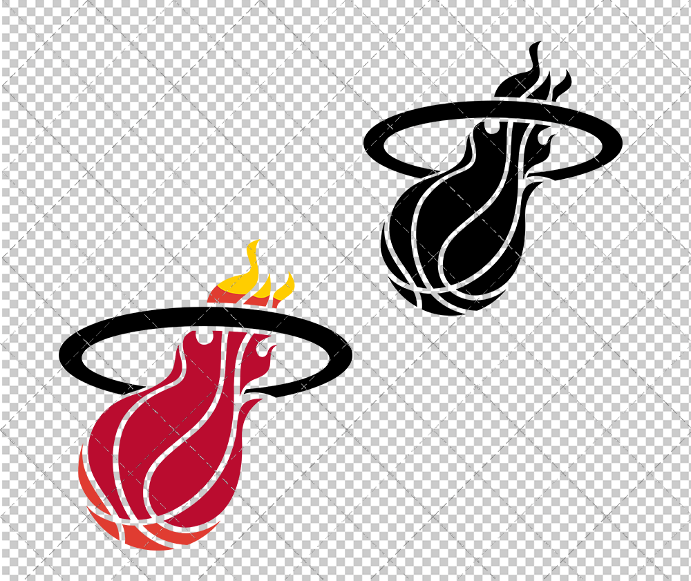 Miami Heat Alternate 1988 002, Svg, Dxf, Eps, Png - SvgShopArt