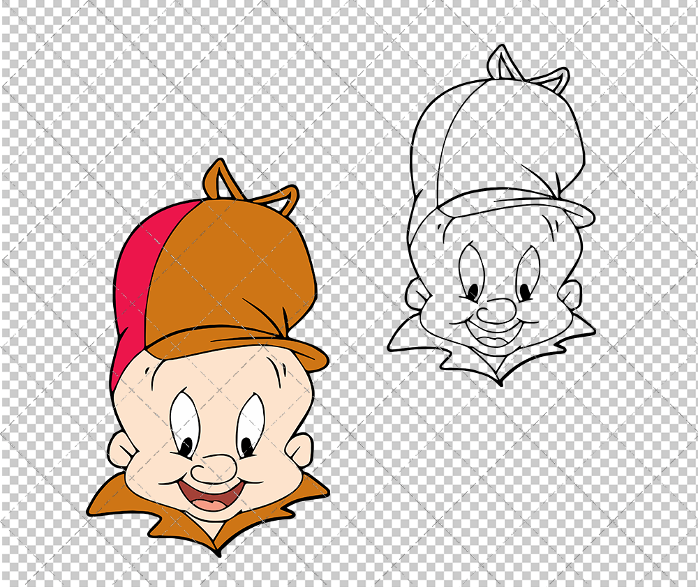 Elmer Fudd - Looney Tunes 003, Svg, Dxf, Eps, Png - SvgShopArt