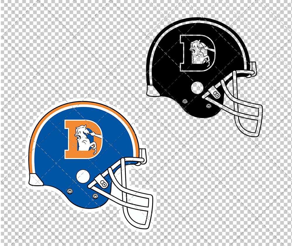 Denver Broncos Helmet 1970, Svg, Dxf, Eps, Png Denver Broncos Helmet 1970, Svg, Dxf, Eps, Png