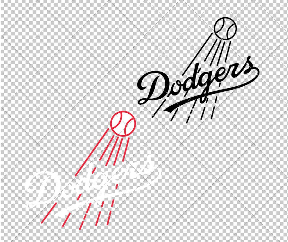 Los Angeles Dodgers Secondary 1958, Svg, Dxf, Eps, Png - SvgShopArt