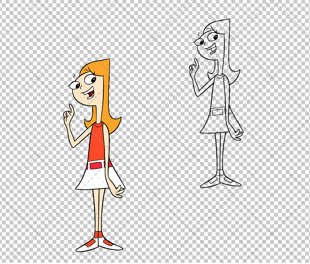 Candace Flynn - Phineas and Ferb, Svg, Dxf, Eps, Png - SvgShopArt