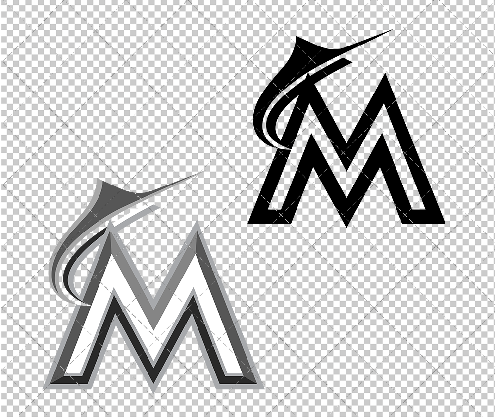Miami Marlins Concept 2012 002, Svg, Dxf, Eps, Png - SvgShopArt
