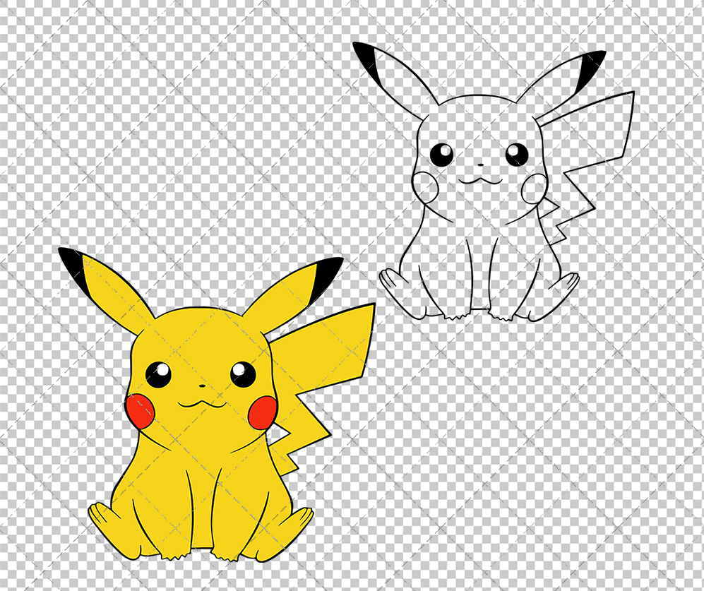 Pikachu - Pokemon 003, Svg, Dxf, Eps, Png - SvgShopArt