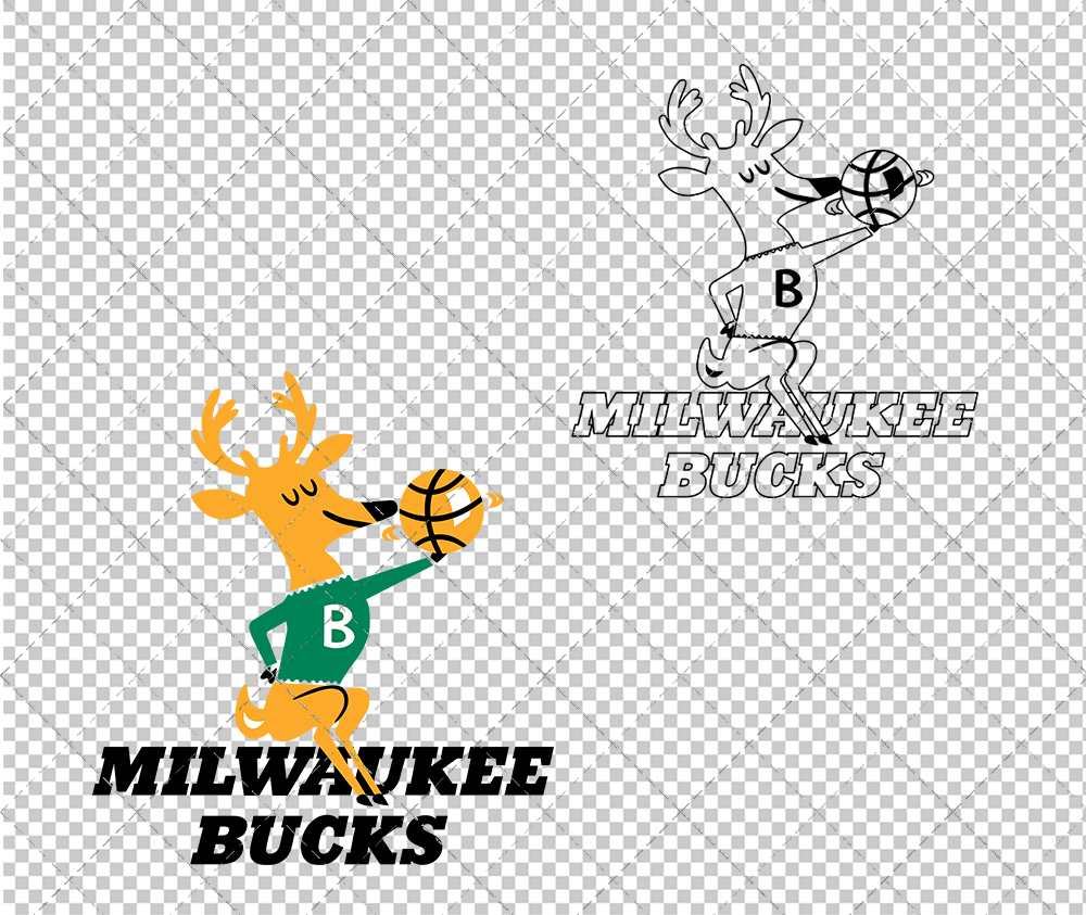 Milwaukee Bucks 1968, Svg, Dxf, Eps, Png - SvgShopArt