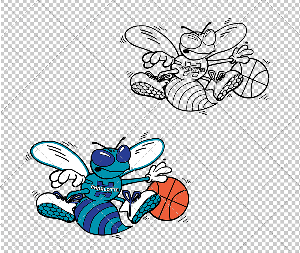 Charlotte Hornets Alternate 1988, Svg, Dxf, Eps, Png - SvgShopArt