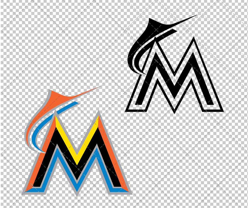 Miami Marlins Alternate 2012, Svg, Dxf, Eps, Png - SvgShopArt