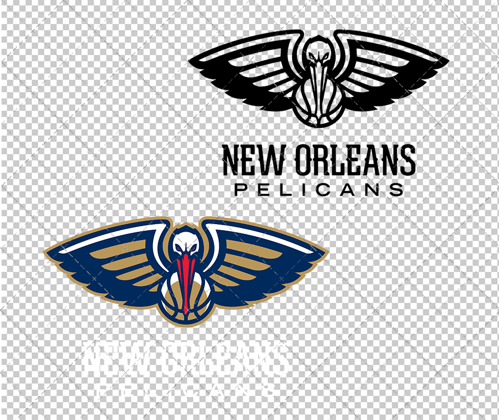 New Orleans Pelicans Secondary 2023, Svg, Dxf, Eps, Png - SvgShopArt