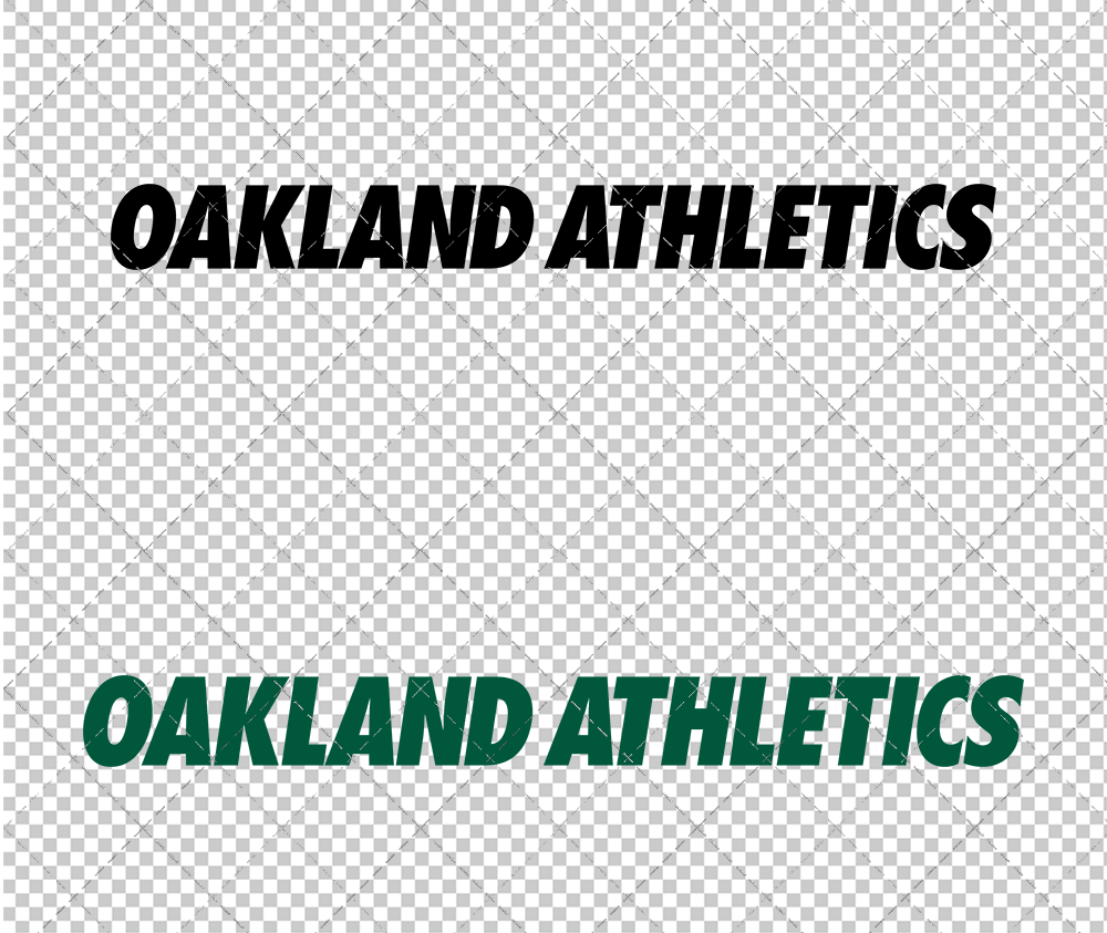 Oakland Athletics Wordmark 1982, Svg, Dxf, Eps, Png - SvgShopArt