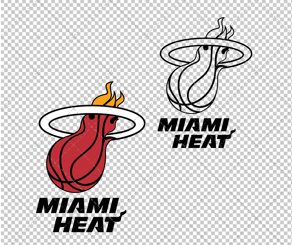 Miami Heat 1999, Svg, Dxf, Eps, Png - SvgShopArt