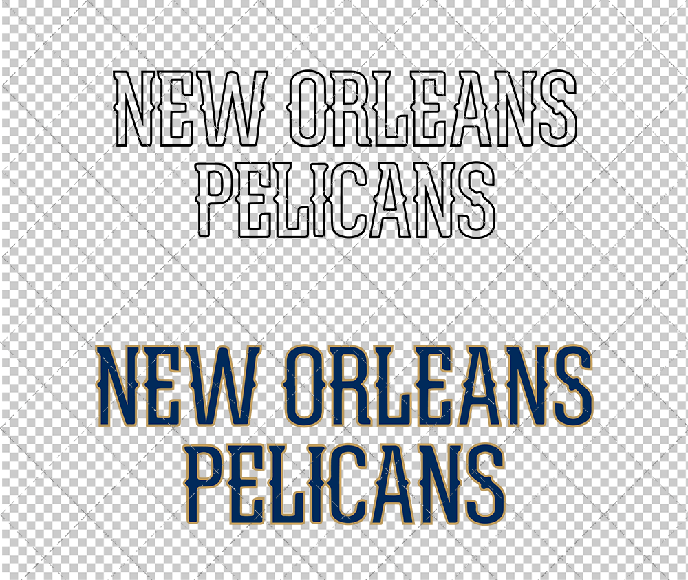 New Orleans Pelicans Wordmark 2013, Svg, Dxf, Eps, Png - SvgShopArt