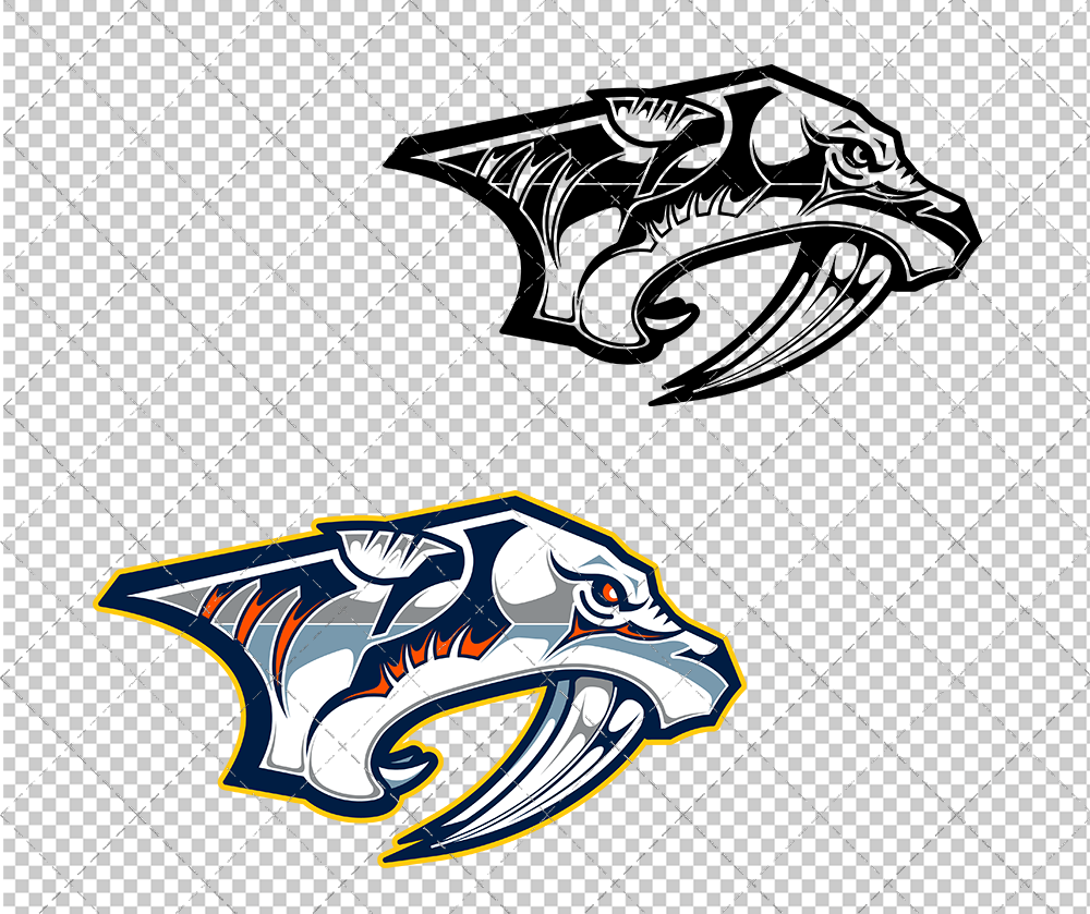 Nashville Predators Alternate 1998 003, Svg, Dxf, Eps, Png - SvgShopArt